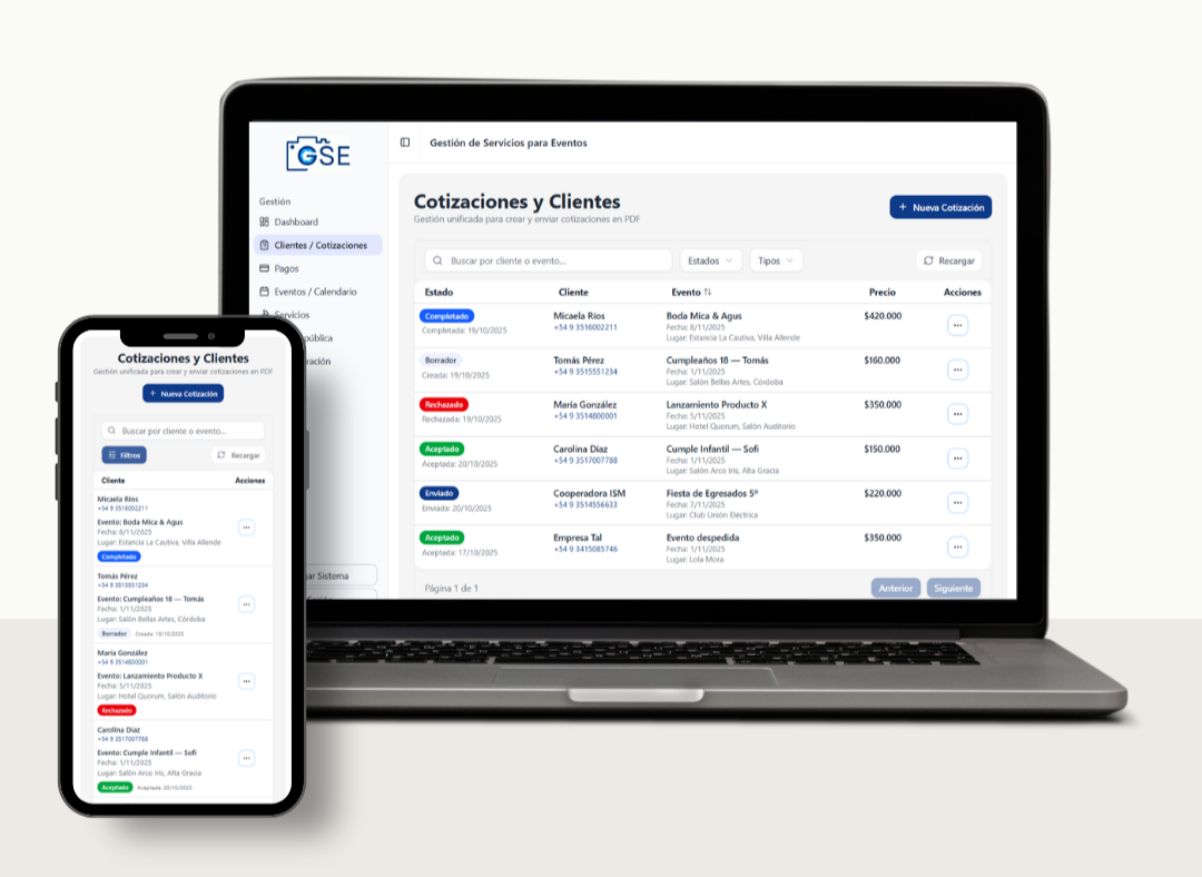 Clientes & Cotizaciones